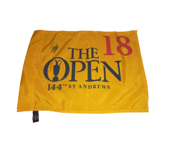 Danny Lee Signed 2015 Open Championship Flag - St. Andrews JSA COA