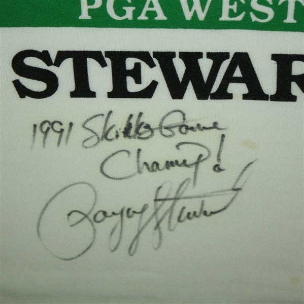 Payne Stewart Signed Caddie Bib from His Win At 1991 Skins Game Victory - PGA West
