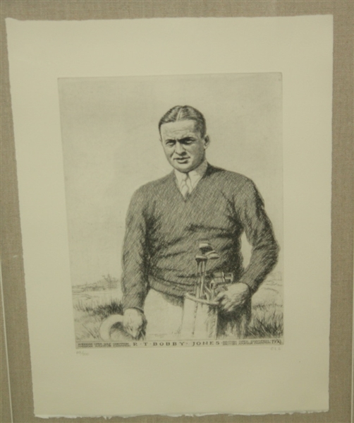 Limited Edition #63/200 Bobby Jones Print From Macleod 1930 Etching  Print by O&J Cubbage