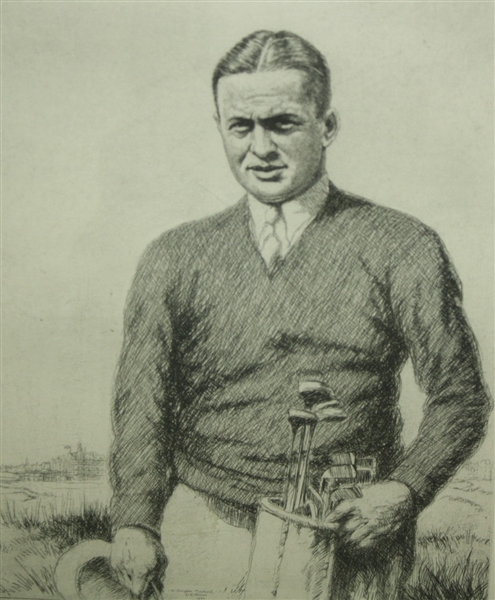 Limited Edition #63/200 Bobby Jones Print From Macleod 1930 Etching  Print by O&J Cubbage