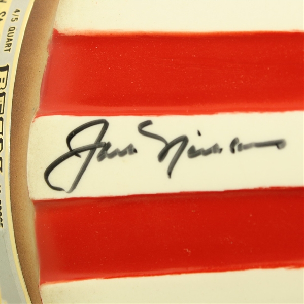 Jack Nicklaus Signed 1972 US Open Pebble Beach Jim Beam Decanter JSA COA