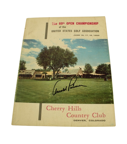 1960 US Open Program Signed by Arnold Palmer - The Charge @ Cherry Hills JSA COA