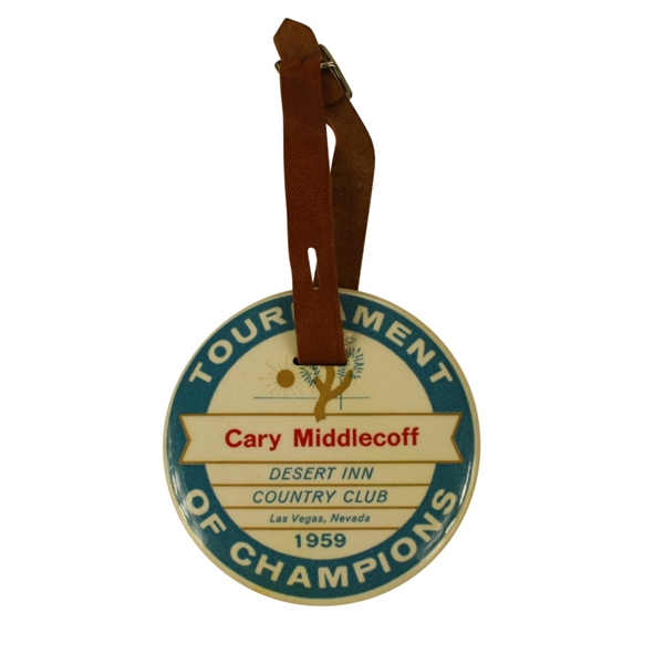 1959 Desert Inn Tournament of Champions Bag Tag - Hall of Famer Cary Middlecoff