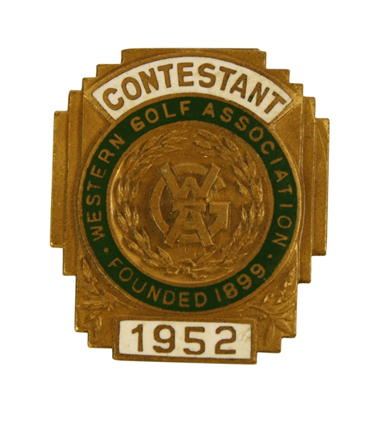 1952 Western Open Championship Contestant Pin - Lloyd Mangrum Winner