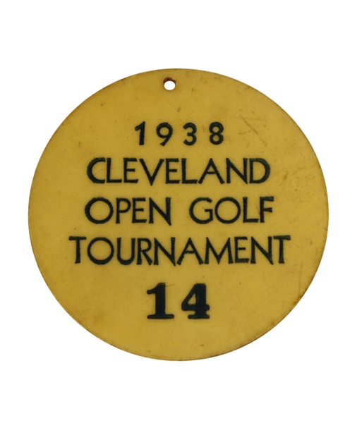 1938 Cleveland Open Golf Tournament Contestant Pin - #14