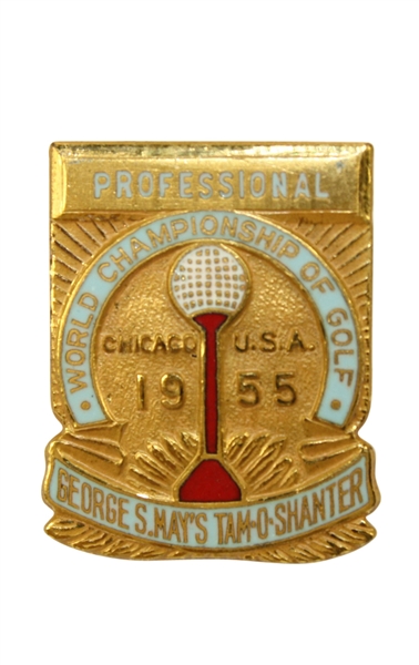 1955 George May's Tam O'Shanter Chicago Tournament Contestant Pin - Doug Ford Winner