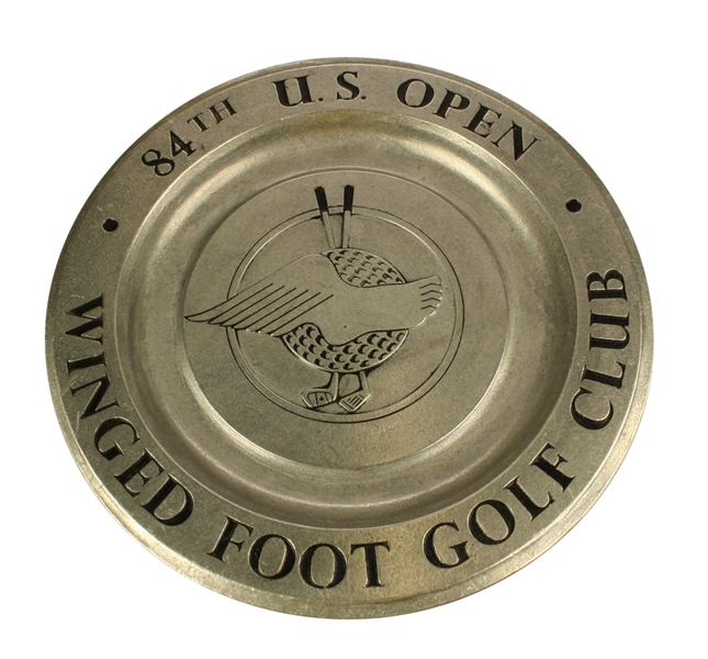 1984 US Open Championship at Winged Foot Pewter Bon Chef Palte - Fuzzy Zoeller Winner