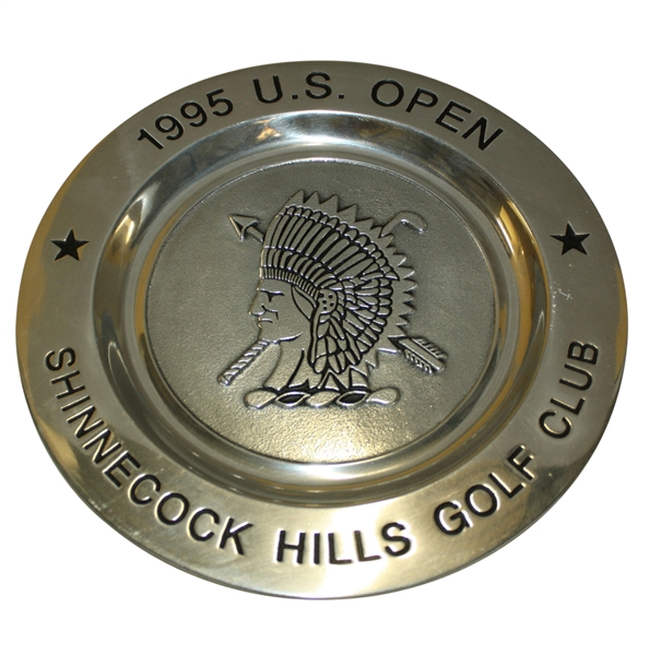 1995 US Open Championship at Shinnecock Hills Pewter Chef Plate - Corey Pavin Winner