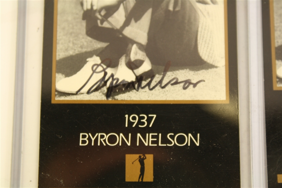 Lot of 3 Byron Nelson Signed GSV Cards Plus Additional Card JSA COA