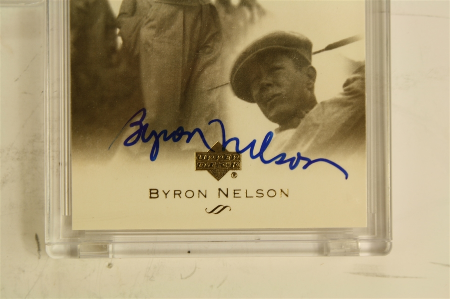 Lot of 5 Byron Nelson Signed Golf Cards JSA COA