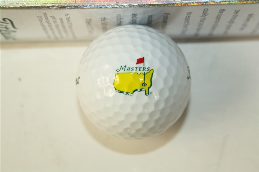 Masters Logo Golf Ball and Sleeve Case from 2003