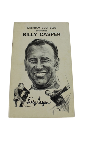 1970 Meltham Golf Club Billy Casper Introduction Program Signed by Billy Casper JSA COA