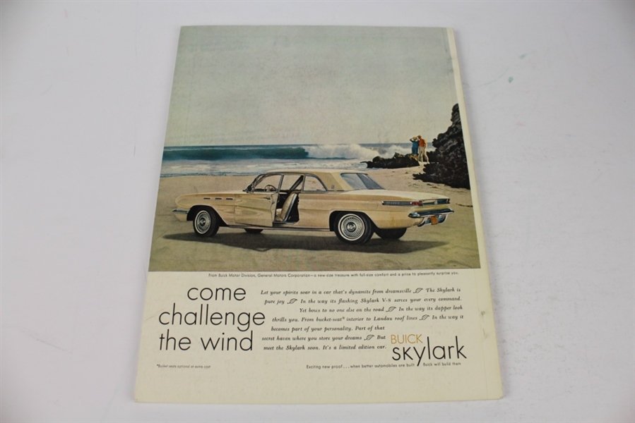 1961 4th Annual $52k Buick Open Program Signed by Jack Burke JSA COA
