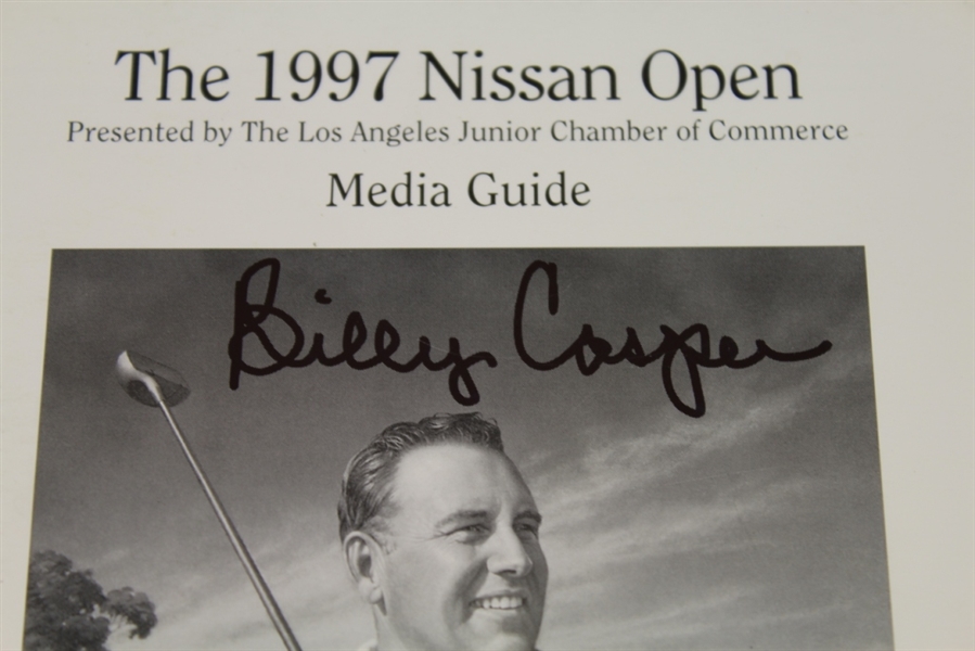 1997 Nissan Open Media Guide Signed by Billy Casper JSA COA