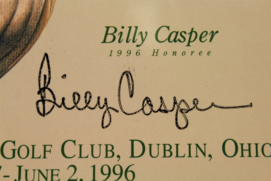1996 Memorial Championship Program Signed by Billy Casper JSA COA