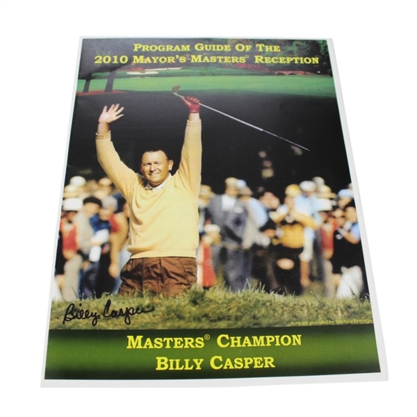 2010 Mayor's Masters Reception Program Guide Signed by Billy Casper JSA COA