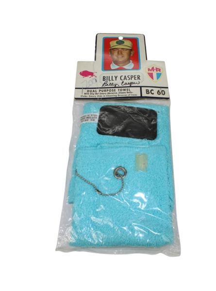Billy Casper Signed 'Billy Casper' Dual Purpose Towel JSA COA