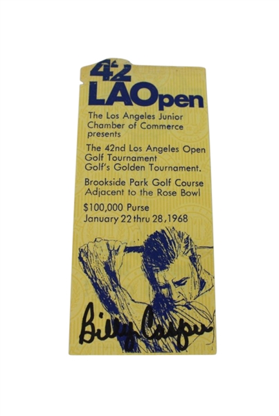 1968 LA Open Championship Signed by Billy Casper JSA COA