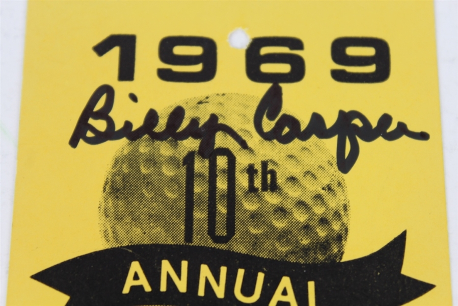 Lot of Two 1969 Bob Hope Classic Tickets Signed by Billy Casper JSA COA