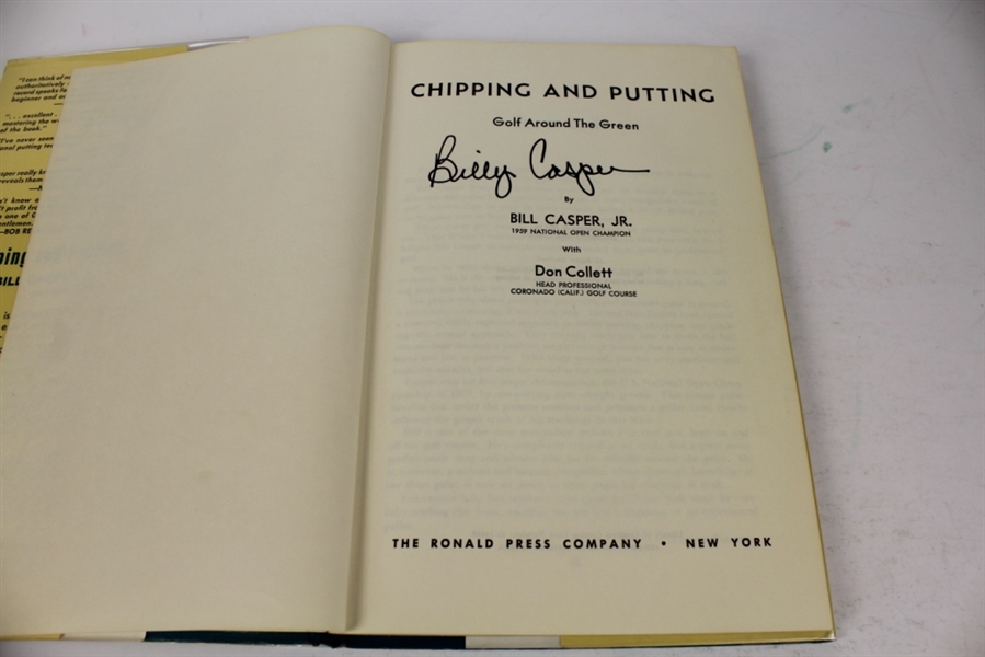 Billy Casper 'Chipping and Putting' Book Signed by Billy Casper JSA COA