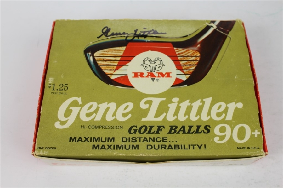 Gene Littler Ram Dozen Golf Balls Signed by Gene Littler JSA COA