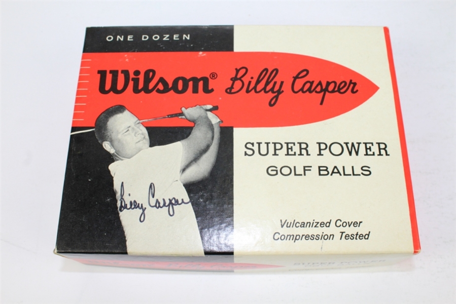 Billy Casper Wilsoin Super Power Dozen Golf Balls Signed by Billy Casper JSA COA