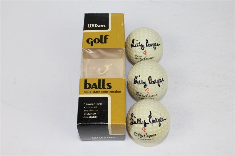 Billy Casper Wilson 'Super Power' Dozen Golf Balls Signed by Billy Casper