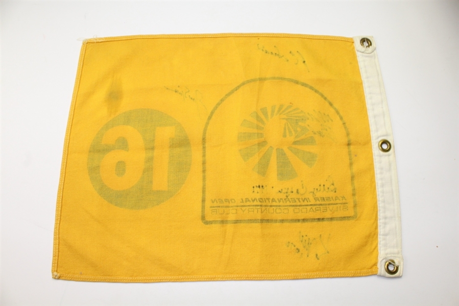 Kaiser International Open Cloth Flag Signed by 5 Champs Including Nicklaus JSA COA