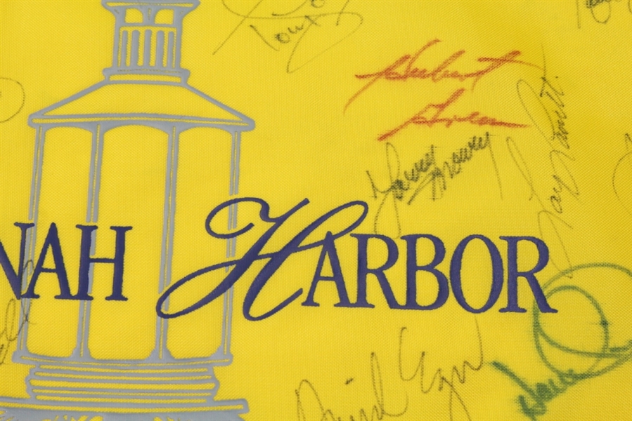 Multi-Signed Savanah Harbors Legends of Golf Tournament Flag - 45 SignaturesJSA COA