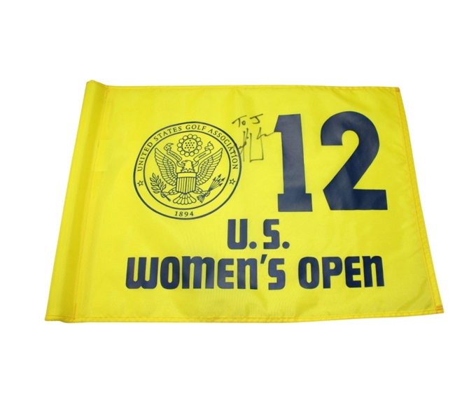 Signed Hole #12 US Women's Open Flag JSA COA