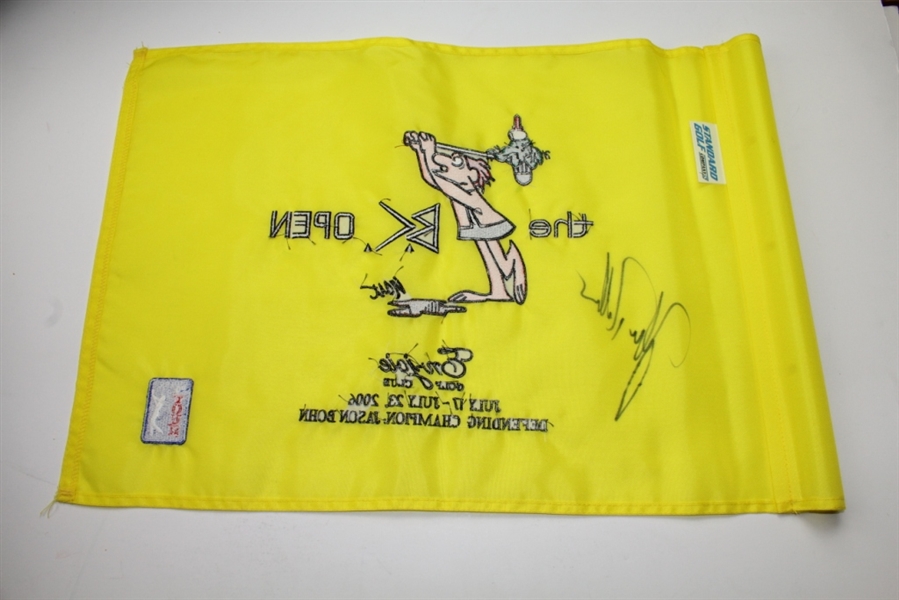 2006 'The B.C. Open' Embroidered Course Flown  Flag Signed by John Rollins JSA COA