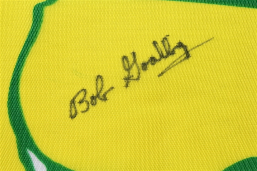 Bob Goalby Signed Vintage Masters Flag JSA COA