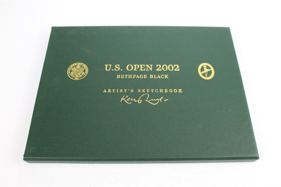 2002 US Open at Bethpage Black Ltd Ed 5/250 Keith Mackie Sketchbook Signed by Artist