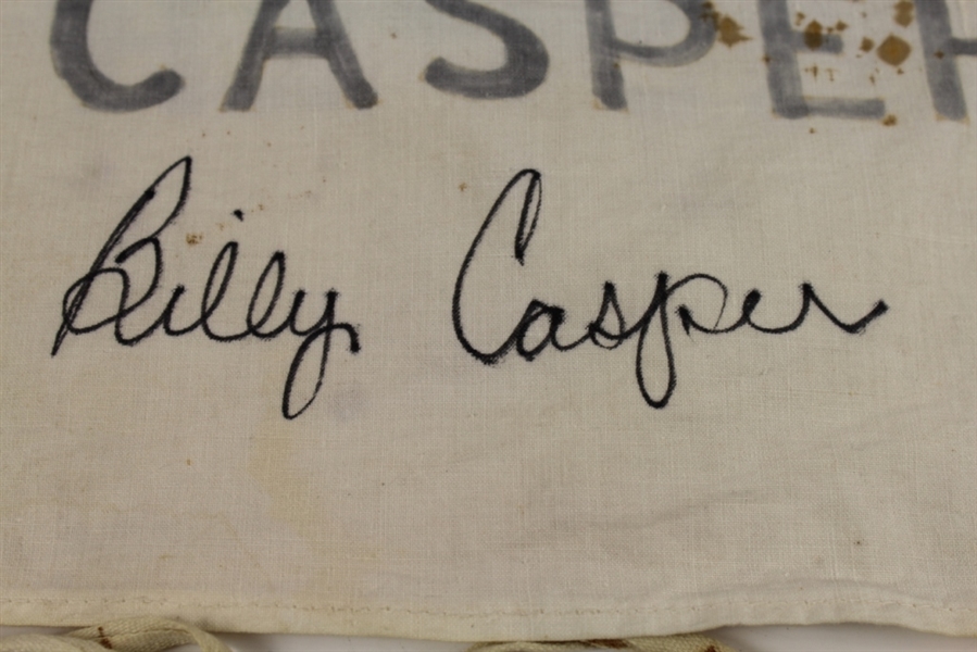 Billy Casper Signed Match Used  United States 1965 Ryder Cup Caddy Bib JSA COA PHOTO MATCHED