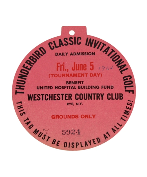 1964 Thunderbird Classic Invitational Friday Ticket - Tony Lema Victory