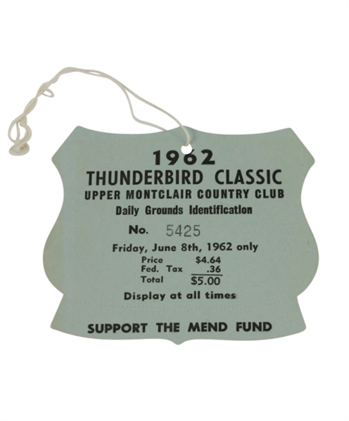 1962 Thunderbird Classic Invitational Friday Ticket - Gene Littler Victory