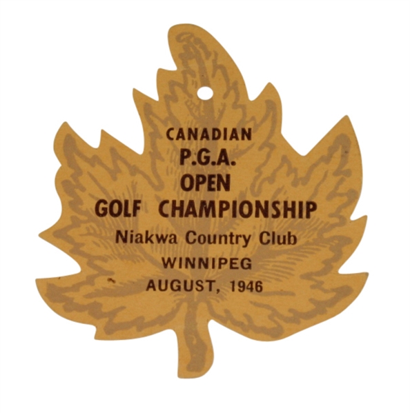 1946 Canadian PGA Open Championship at Niakwa CC Ticket