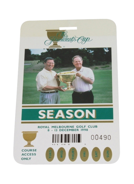 1998 President's Cup at Royal Melbourne GC Season Badge