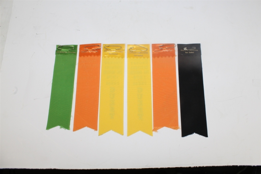 Lot of Six Cosby National Pro-Am Tournament Ribbons - Press, Guest, and Media