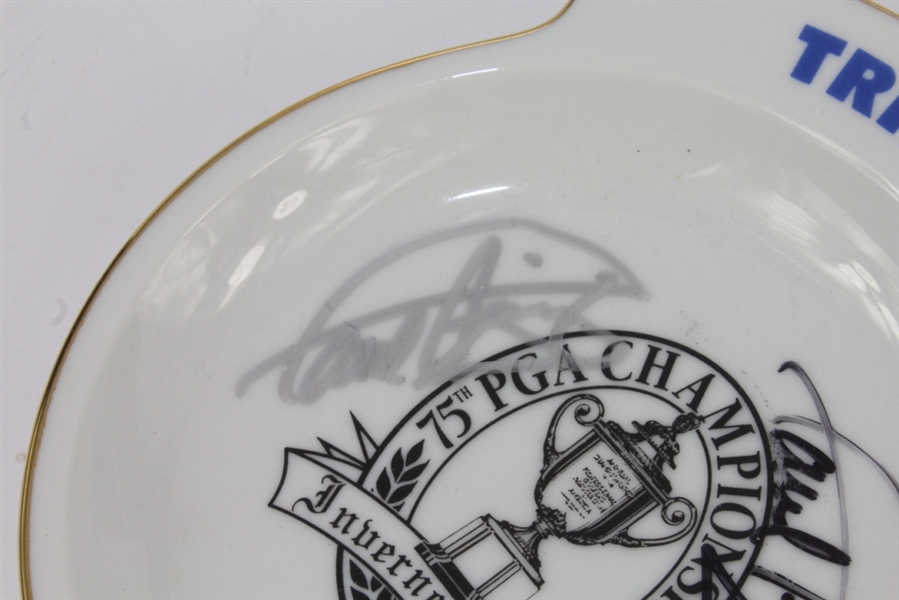 1993 PGA Championship at Inverness Ceramic Ash Tray Signed Twice by Paul Azinger JSA COA