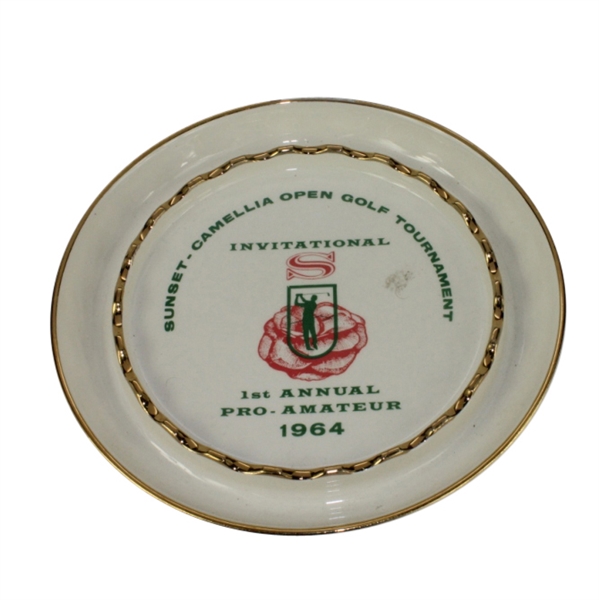 1964 1st Annual Pro-Am Sunset-Camillia Open Tournament Ceramic Ash Tray