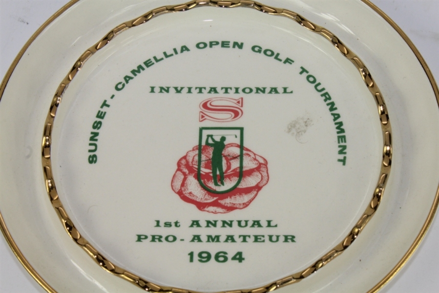 1964 1st Annual Pro-Am Sunset-Camillia Open Tournament Ceramic Ash Tray
