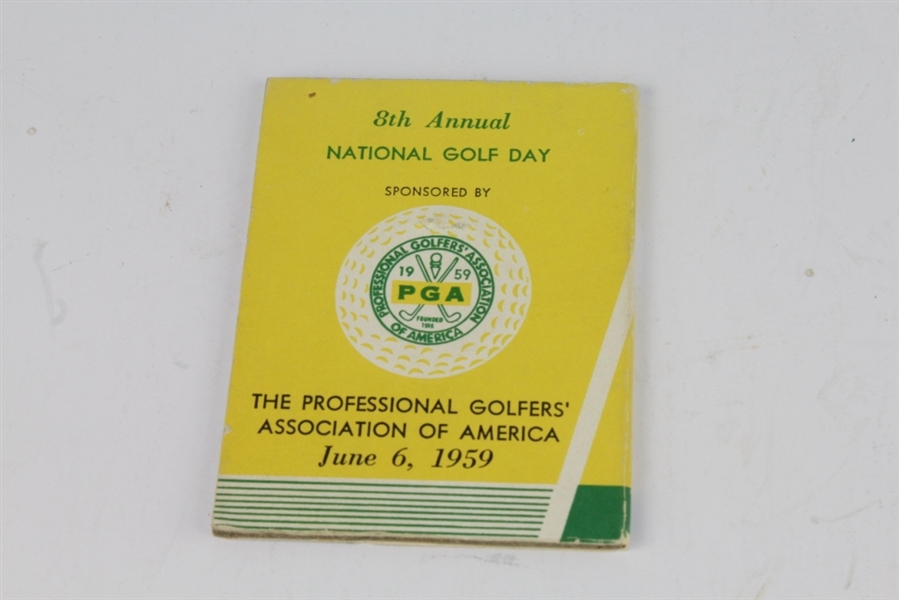 1959 National Golf Day Booklet Signed by Dow Finsterwald and Tommy Bolt JSA COA
