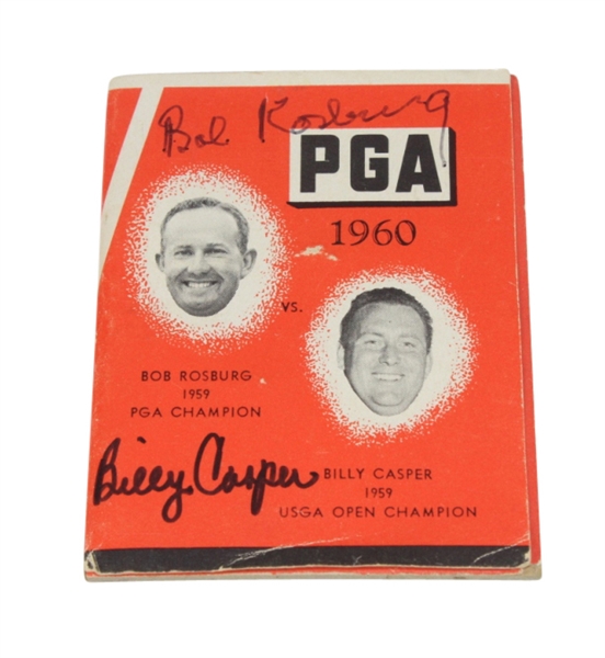1960 National Golf Day Booklet Signed by Bob Rosburg and Billy Casper JSA COA