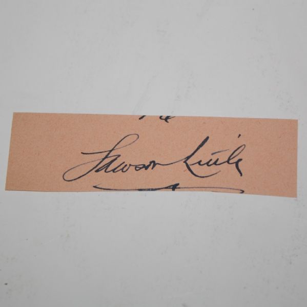 1935 Photo of Lawson Little & Fountain Pen Cut Signature JSA COA