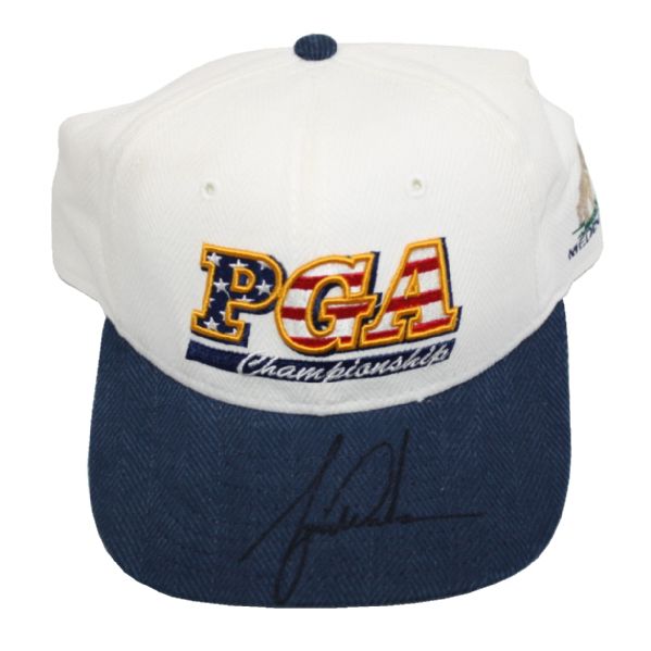 Tiger Woods Signed 1999 PGA Championship @Medinah Embroidered Hat JSA COA