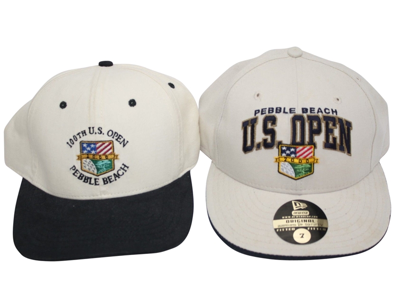 Lot of Two US Open Pebble Beach 2000 Hats - Unused-Tiger's 3rd Major Win