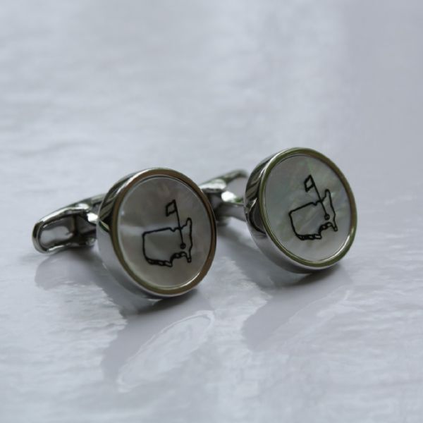 Masters Undated Silver Mother of Pearl Cuff Links