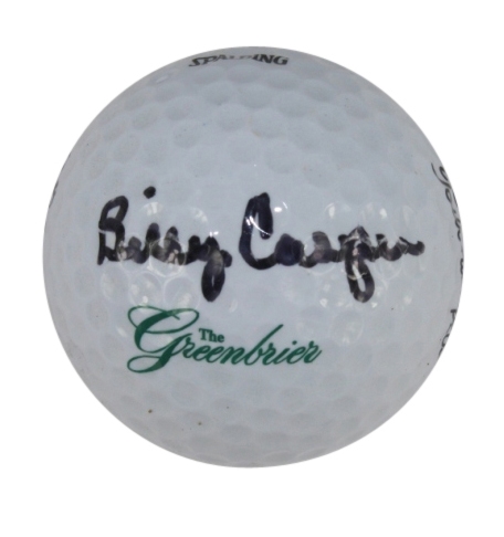 Billy Casper Signed 'The Greenbrier' Logo Golf Ball- '79 Ryder Cup Captaining Win JSA COA