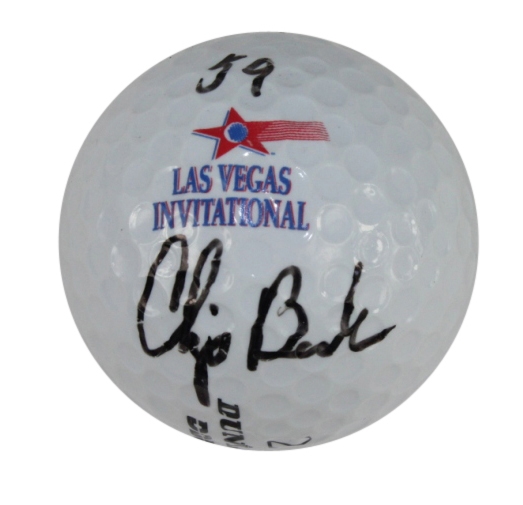 Chip Beck Signed Las Vegas Invitational Logo Golf Ball Site of '59' Round-W/ Inscription 